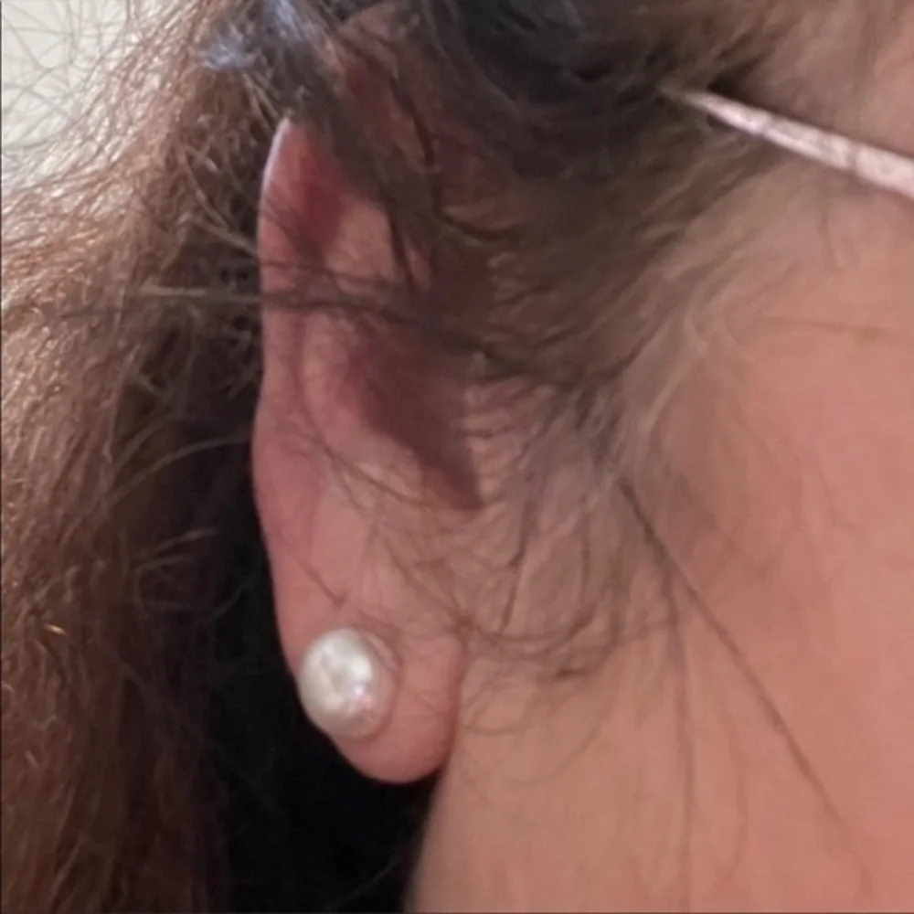 Pearl stud earrings
